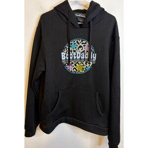 Boot Daddy Western Supply Co Black  Hoodie Sweatshirt Cowboy Size LARGE
